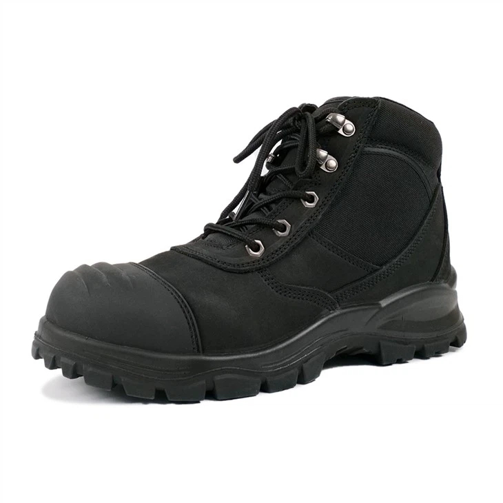 Mens Black Leather Work Boots